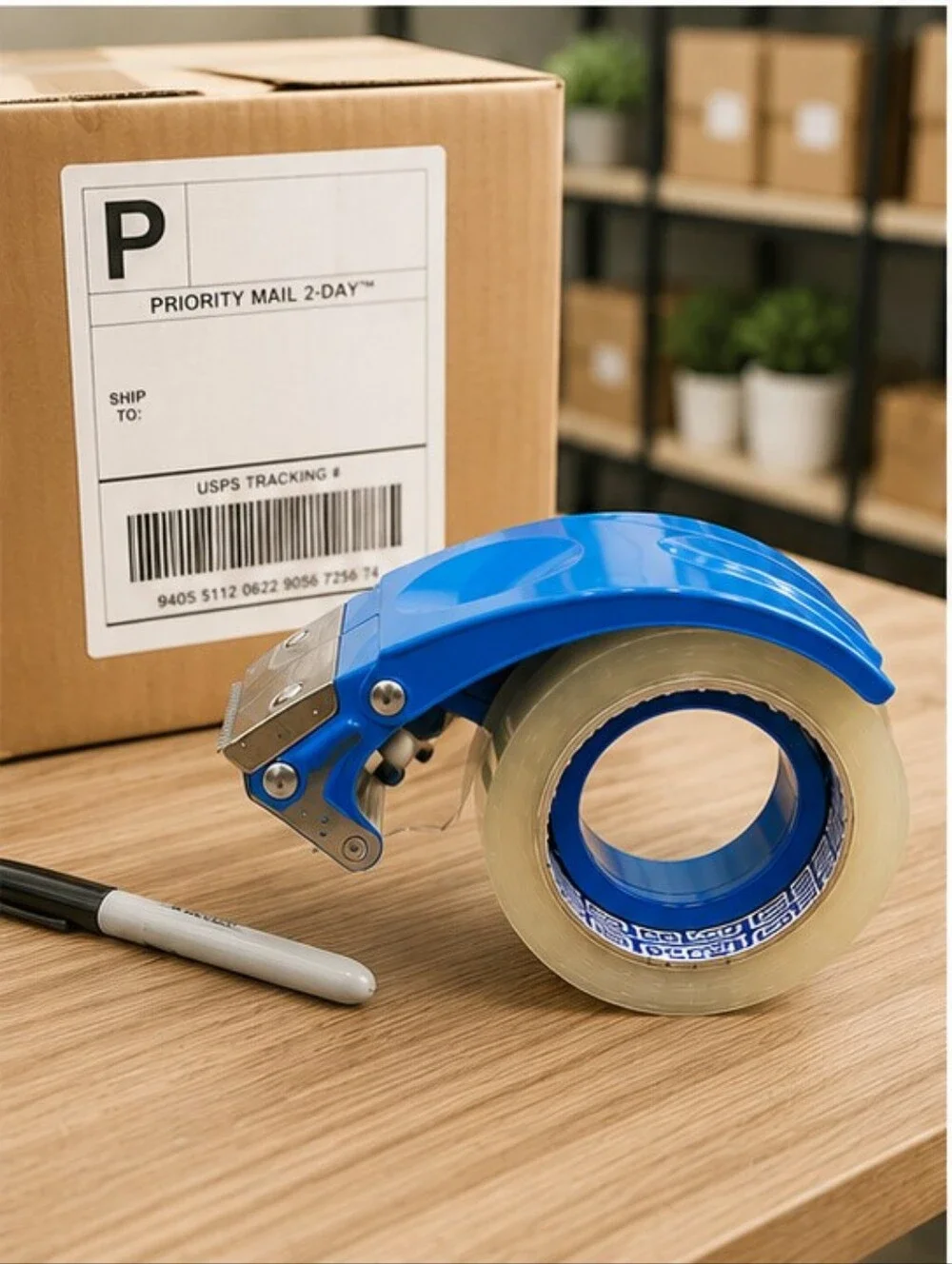 Heavy Duty Packing Tape Dispenser Gun w/ Clear 2